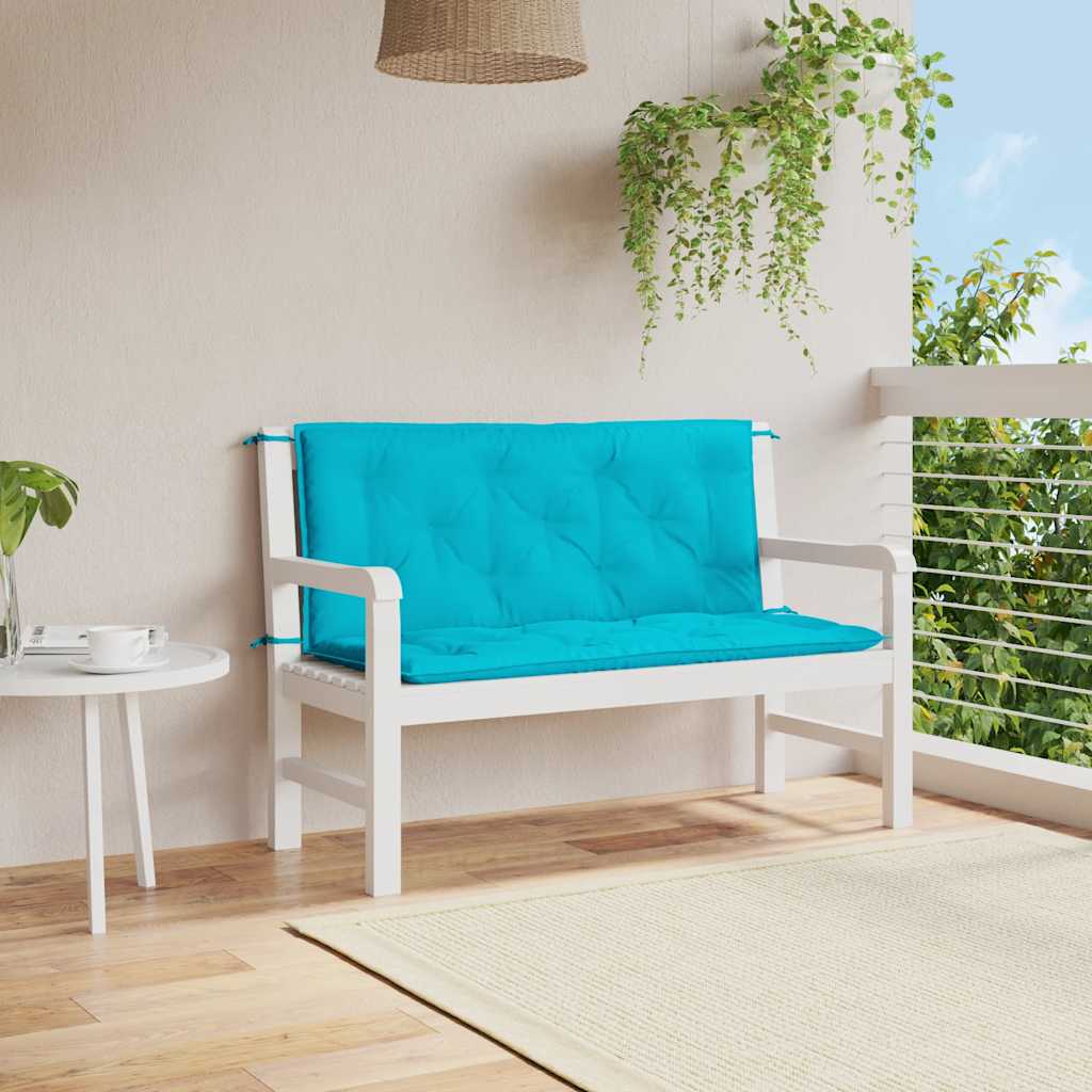 Gartenbank-Auflagen 2 Stk. Türkis 120x50x7 cm Stoff - Pazzar.ch