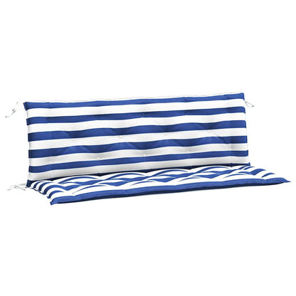Gartenbank-Auflagen 2 Stk. Blau&Weiß Gestreift 150x50x7cm Stoff - Pazzar.ch