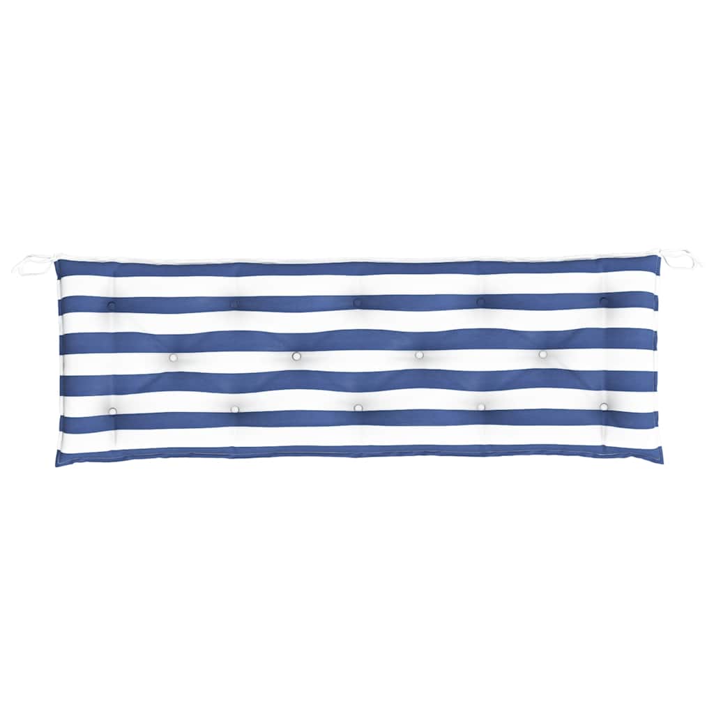 Gartenbank-Auflagen 2 Stk. Blau&Weiß Gestreift 150x50x7cm Stoff - Pazzar.ch