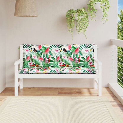 Gartenbank-Auflagen 2 Stk. Mehrfarbig 150x50x7 cm Stoff - Pazzar.ch