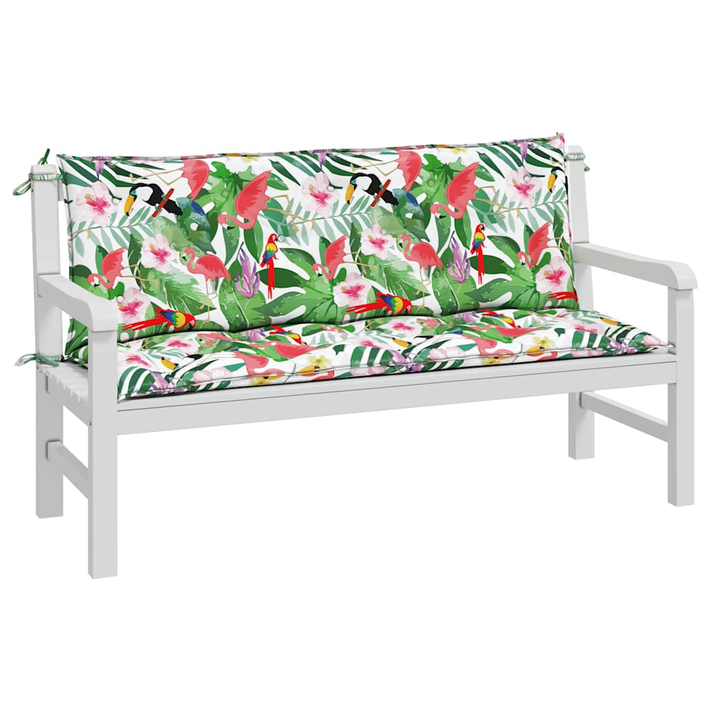 Gartenbank-Auflagen 2 Stk. Mehrfarbig 150x50x7 cm Stoff - Pazzar.ch
