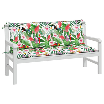 Gartenbank-Auflagen 2 Stk. Mehrfarbig 150x50x7 cm Stoff - Pazzar.ch