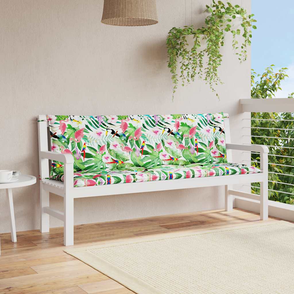 Gartenbank-Auflagen 2 Stk. Mehrfarbig 150x50x7 cm Stoff - Pazzar.ch