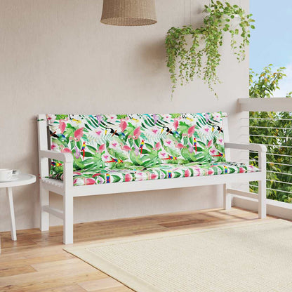 Gartenbank-Auflagen 2 Stk. Mehrfarbig 150x50x7 cm Stoff - Pazzar.ch