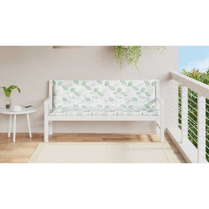 Gartenbank-Auflagen 2 Stk. Blattmuster 150x50x7 cm Stoff - Pazzar.ch