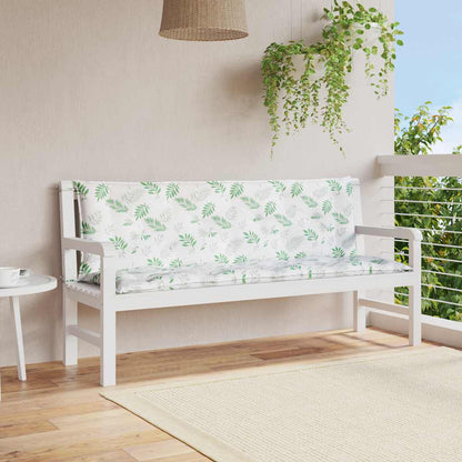 Gartenbank-Auflagen 2 Stk. Blattmuster 150x50x7 cm Stoff - Pazzar.ch