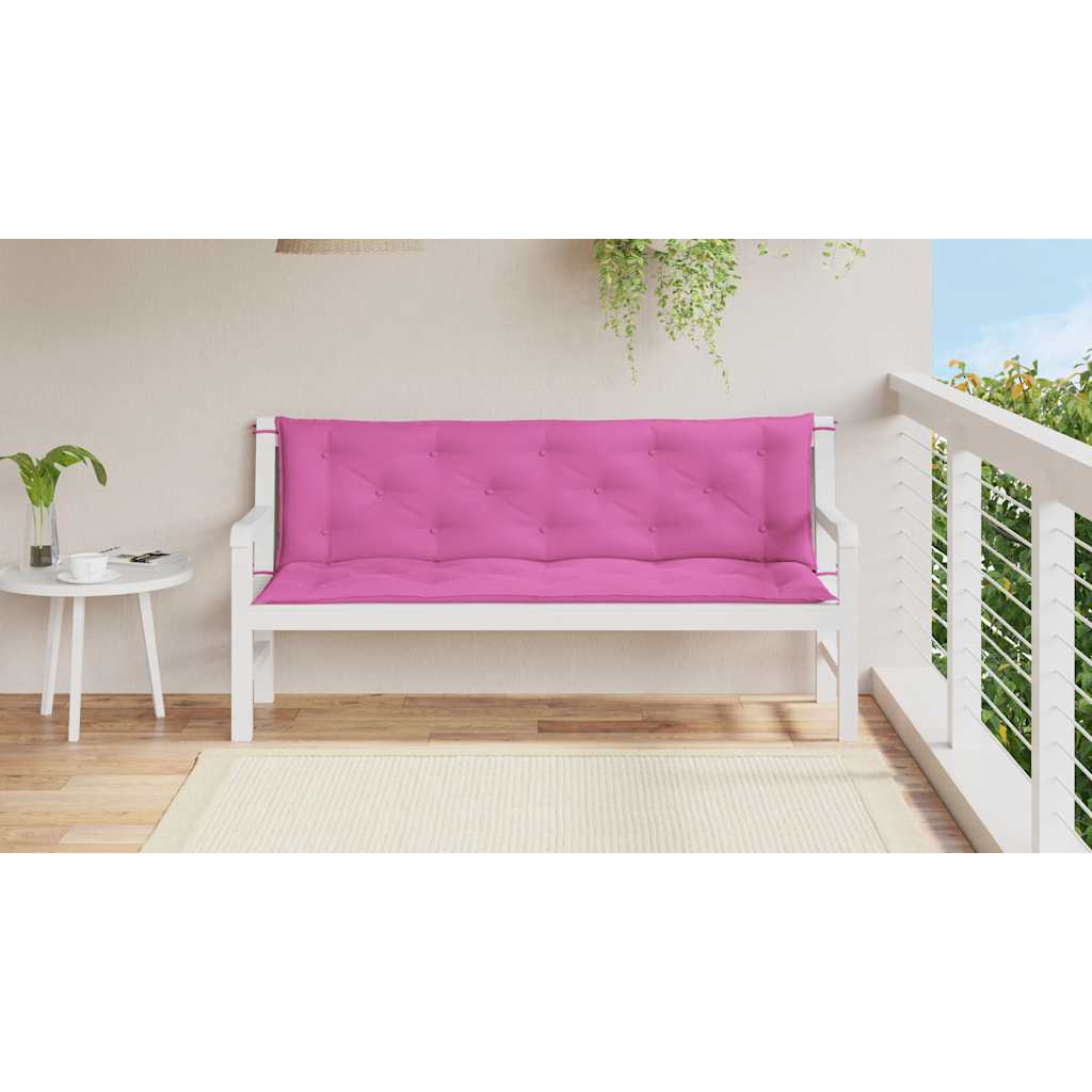 Gartenbank-Auflagen 2 Stk. Rosa 150x50x7 cm Stoff - Pazzar.ch
