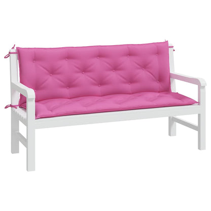 Gartenbank-Auflagen 2 Stk. Rosa 150x50x7 cm Stoff - Pazzar.ch