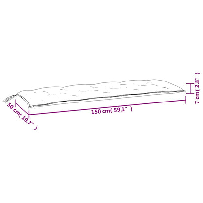 Gartenbank-Auflagen 2 Stk. Rosa 150x50x7 cm Stoff - Pazzar.ch
