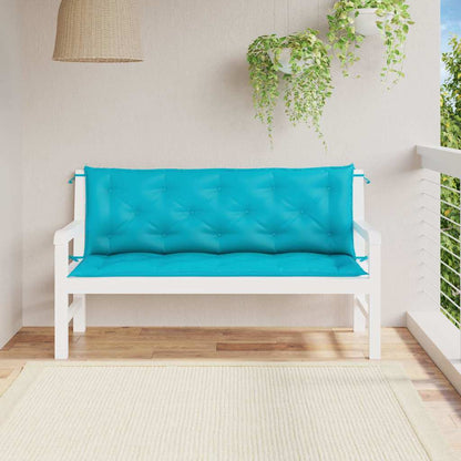 Gartenbank-Auflagen 2 Stk. Türkis 150x50x7 cm Stoff - Pazzar.ch