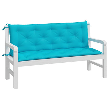 Gartenbank-Auflagen 2 Stk. Türkis 150x50x7 cm Stoff - Pazzar.ch
