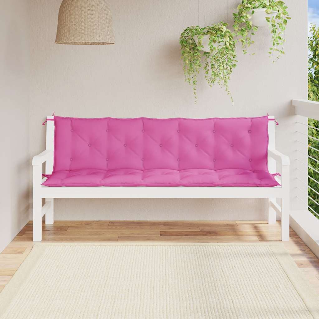 Gartenbank-Auflagen 2 Stk. Rosa Oxford-Gewebe - Pazzar.ch