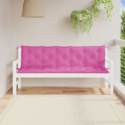 Gartenbank-Auflagen 2 Stk. Rosa Oxford-Gewebe - Pazzar.ch