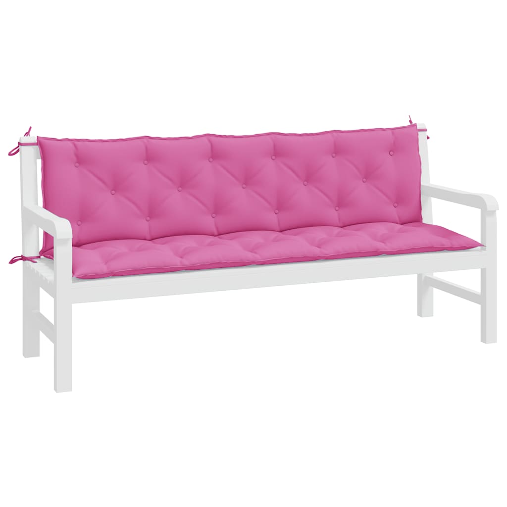 Gartenbank-Auflagen 2 Stk. Rosa Oxford-Gewebe - Pazzar.ch