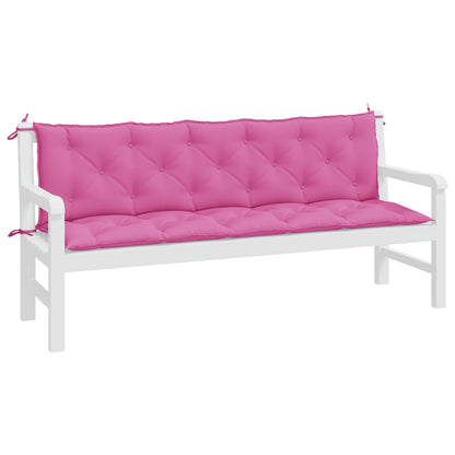 Gartenbank-Auflagen 2 Stk. Rosa Oxford-Gewebe - Pazzar.ch