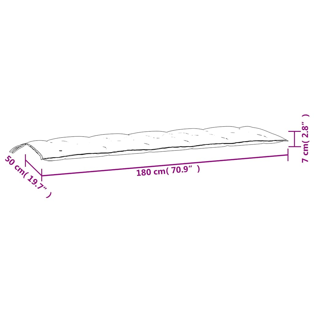 Gartenbank-Auflagen 2 Stk. Rosa Oxford-Gewebe - Pazzar.ch