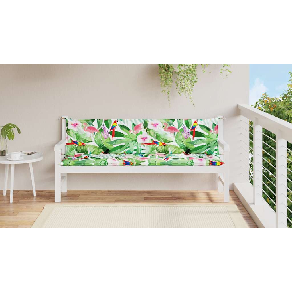 Gartenbank-Auflagen 2 Stk. Mehrfarbig 200x50x7 cm Stoff - Pazzar.ch