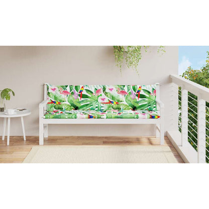 Gartenbank-Auflagen 2 Stk. Mehrfarbig 200x50x7 cm Stoff - Pazzar.ch