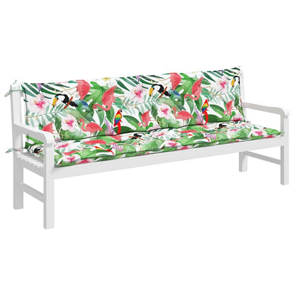 Gartenbank-Auflagen 2 Stk. Mehrfarbig 200x50x7 cm Stoff - Pazzar.ch
