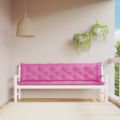 Gartenbank-Auflagen 2 Stk. Rosa 200x50x7 cm Stoff - Pazzar.ch