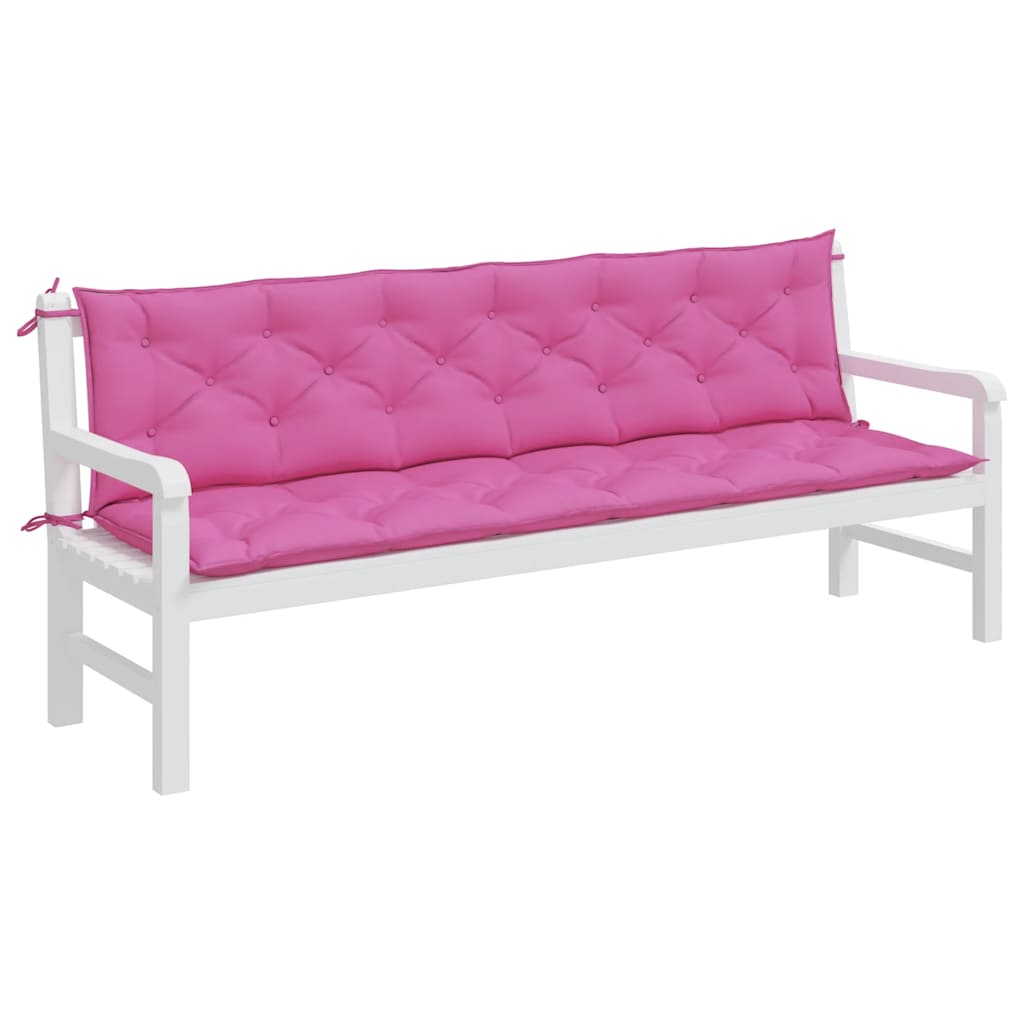 Gartenbank-Auflagen 2 Stk. Rosa 200x50x7 cm Stoff - Pazzar.ch