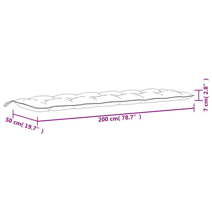 Gartenbank-Auflagen 2 Stk. Rosa 200x50x7 cm Stoff - Pazzar.ch