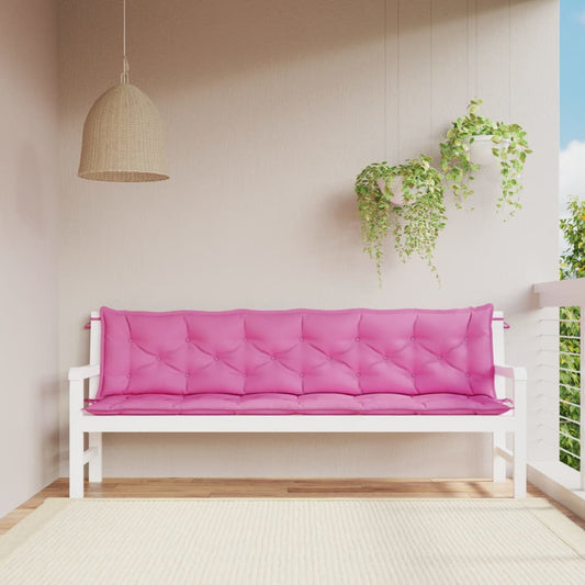 Gartenbank-Auflagen 2 Stk. Rosa 200x50x7 cm Stoff - Pazzar.ch