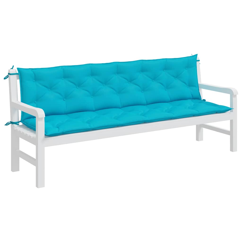 Gartenbank-Auflagen 2 Stk. Türkis 200x50x7 cm Stoff - Pazzar.ch
