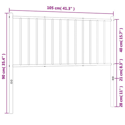 Kopfteil Metall Weiß 100 cm - Pazzar.ch