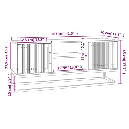 TV-Schrank 105x30x45 cm Holzwerkstoff und Eisen - Pazzar.ch