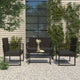 Gartenbank mit Kissen Schwarz 106 cm Poly Rattan