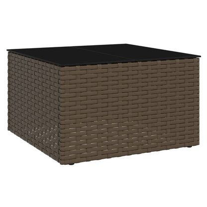 2-tlg. Garten-Lounge-Set mit Kissen Braun Poly Rattan - Pazzar.ch