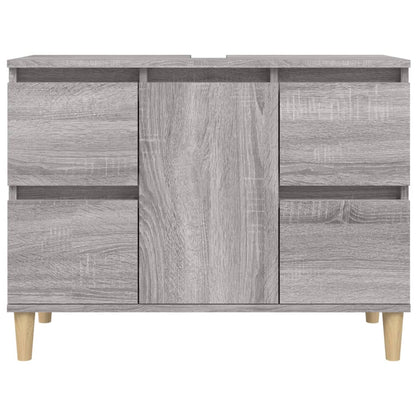 Waschbeckenunterschrank Grau Sonoma 80x33x60 cm Holzwerkstoff - Pazzar.ch