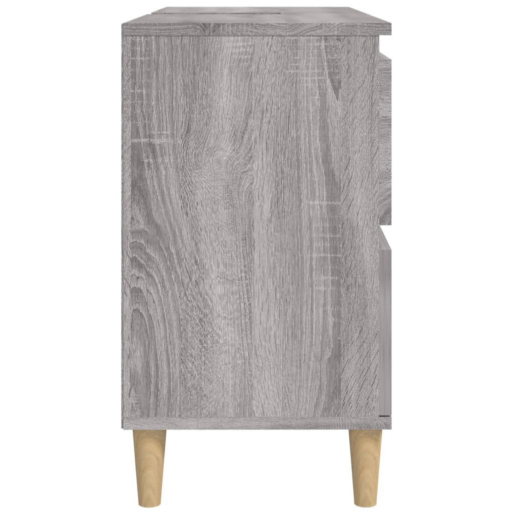 Waschbeckenunterschrank Grau Sonoma 80x33x60 cm Holzwerkstoff - Pazzar.ch