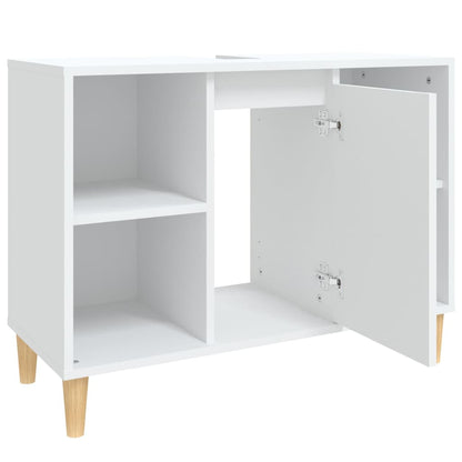 Waschbeckenunterschrank Weiß 80x33x60 cm Holzwerkstoff - Pazzar.ch