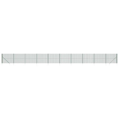 Maschendrahtzaun mit Bodenhülsen Grün 1,4x25 m