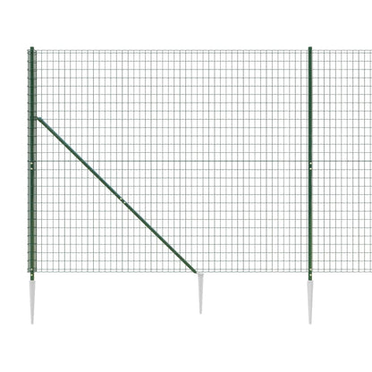 Maschendrahtzaun mit Bodenhülsen Grün 1,6x25 m