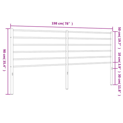 Kopfteil Metall Weiß 193 cm