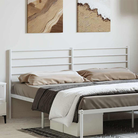 Kopfteil Metall Weiß 193 cm