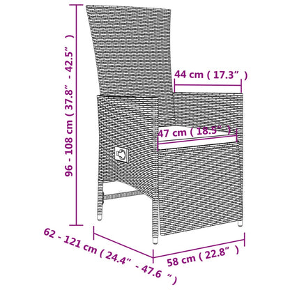 11-tlg. Garten-Essgruppe mit Kissen Beige Poly Rattan - Pazzar.ch