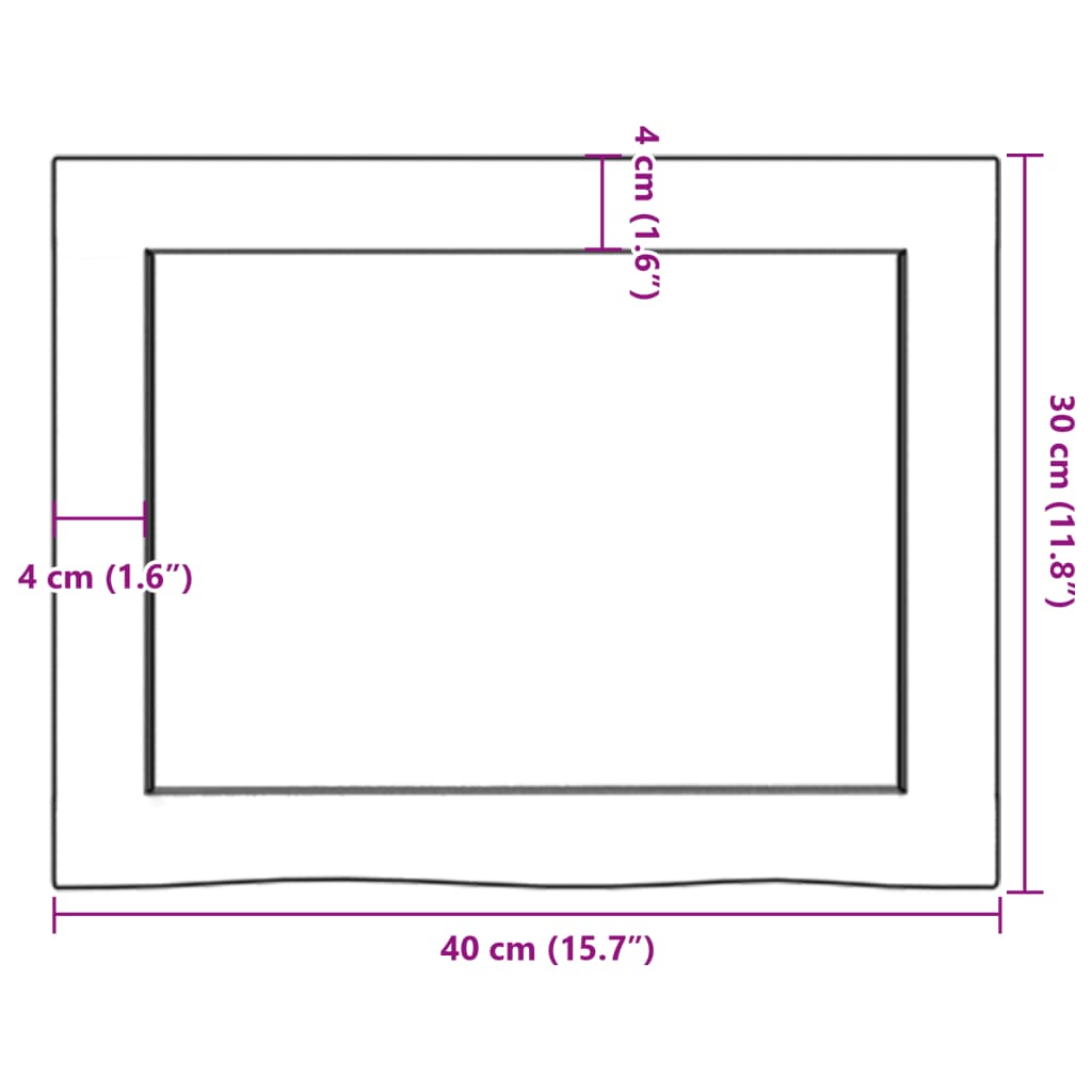 Wandregal 40x30x(2-6) cm Massivholz Eiche Unbehandelt - Pazzar.ch