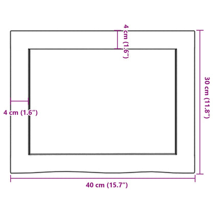 Wandregal 40x30x(2-6) cm Massivholz Eiche Unbehandelt - Pazzar.ch