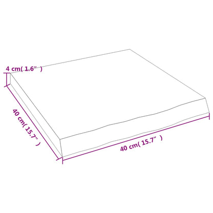 Wandregal 40x40x(2-4) cm Massivholz Eiche Unbehandelt - Pazzar.ch