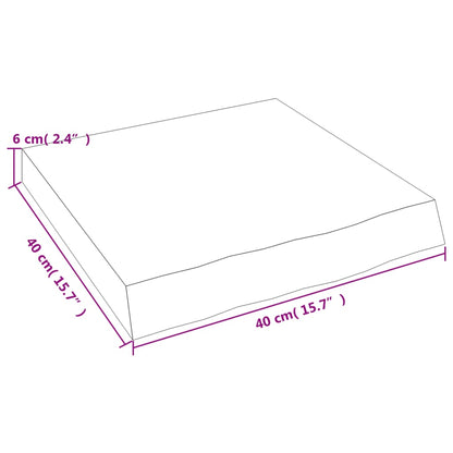 Wandregal 40x40x(2-6) cm Massivholz Eiche Unbehandelt - Pazzar.ch