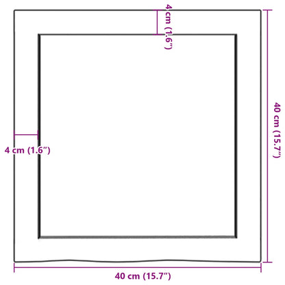 Wandregal 40x40x(2-6) cm Massivholz Eiche Unbehandelt - Pazzar.ch