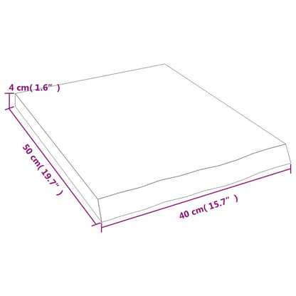 Wandregal 40x50x(2-4) cm Massivholz Eiche Unbehandelt - Pazzar.ch