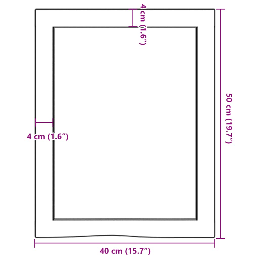 Wandregal 40x50x(2-4) cm Massivholz Eiche Unbehandelt - Pazzar.ch