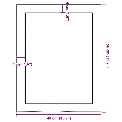 Wandregal 40x50x(2-4) cm Massivholz Eiche Unbehandelt - Pazzar.ch