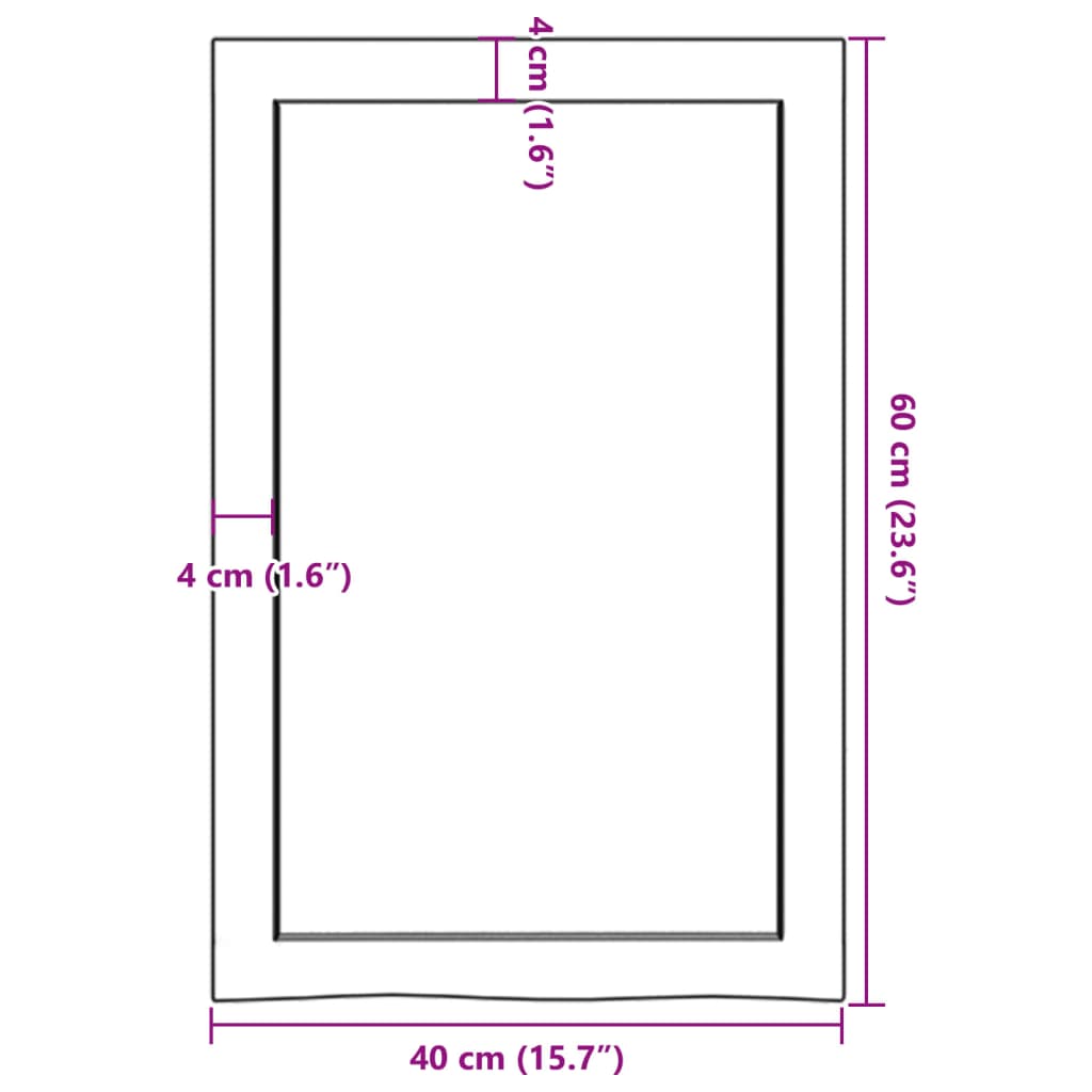 Wandregal 40x60x(2-6) cm Massivholz Eiche Unbehandelt - Pazzar.ch