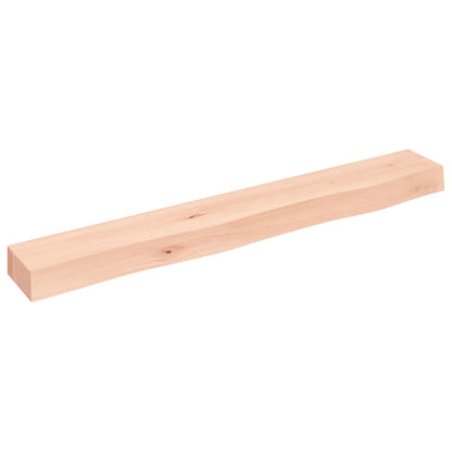Wandregal 80x10x6 cm Massivholz Eiche Unbehandelt - Pazzar.ch